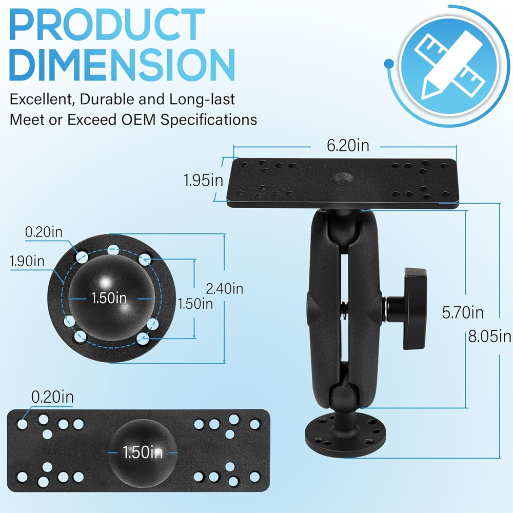 Aluminum Fish Finder Mount wit - Fish Finder Mount 评论和价格