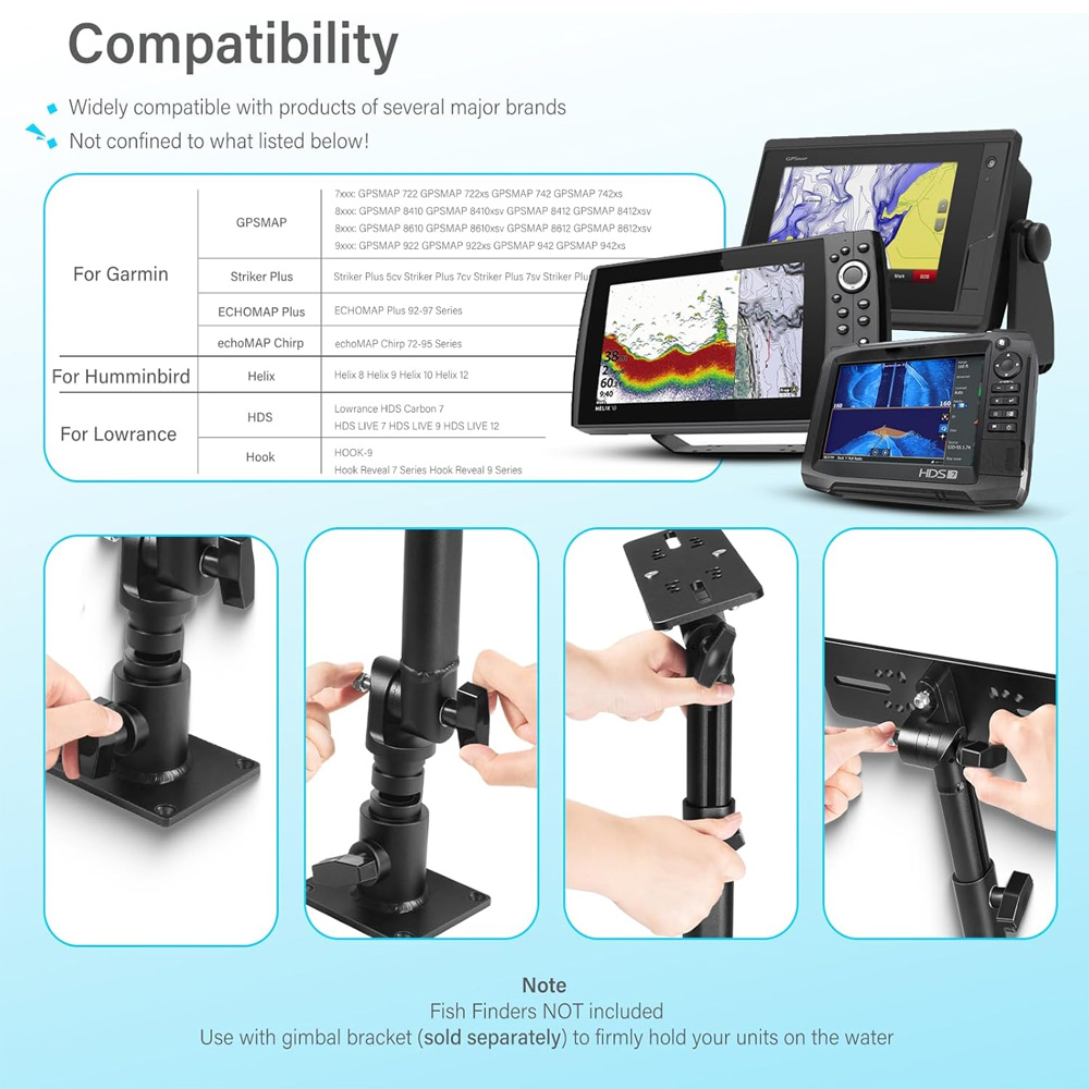 Universal Fish Finder& Chartpl - Fish Finder Mount 评论和价格