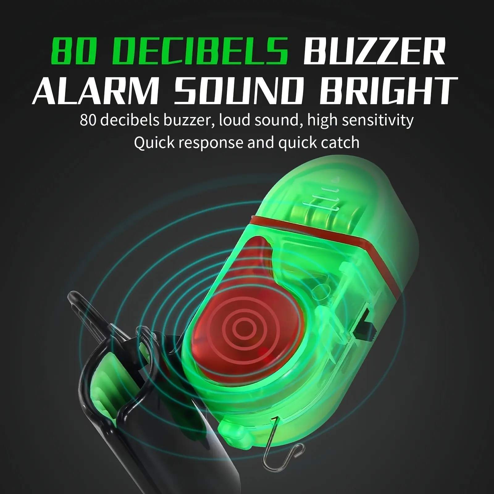 2PCS LED Fishing Bite Alarm, 2 - Fish Alarm 评论和价格