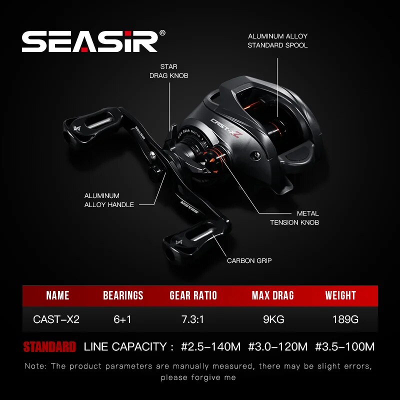 SEASIR Cast X2 Baitcasting Ree - Kastking Reel Zephyr 评论和价格