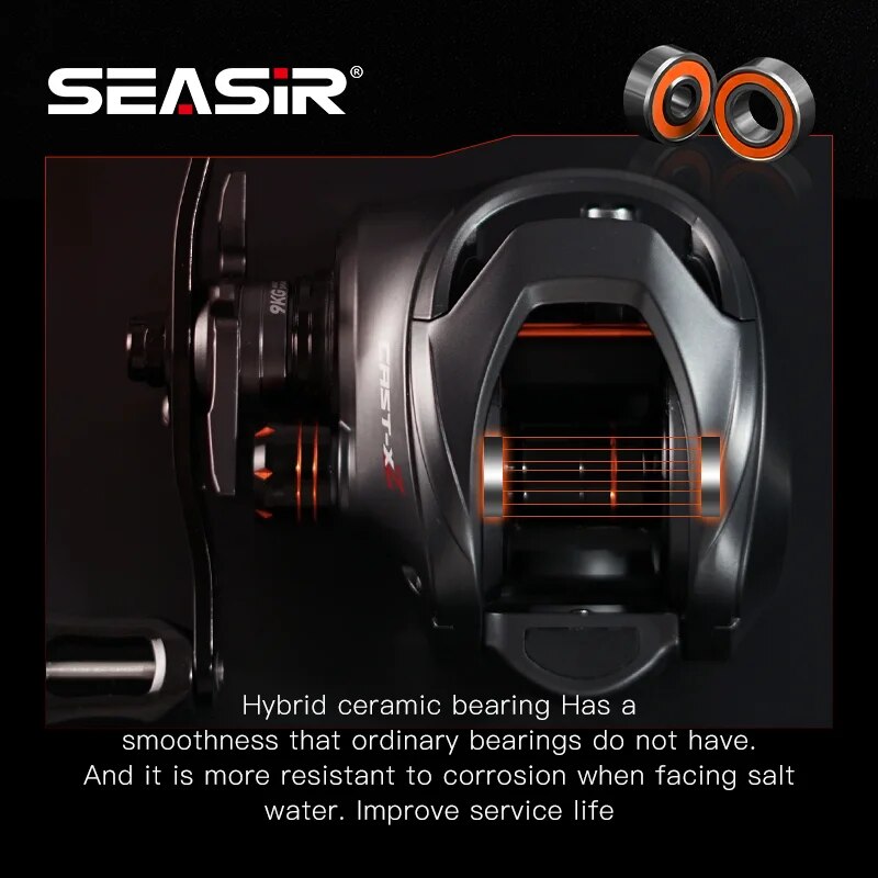 SEASIR Cast X2 Baitcasting Ree - Kastking Reel Zephyr 评论和价格